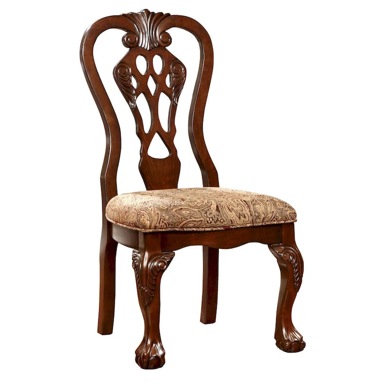 Ensemble de salle à manger Carpia 9 pièces en bois de cerisier marron traditionnel par Furniture of America