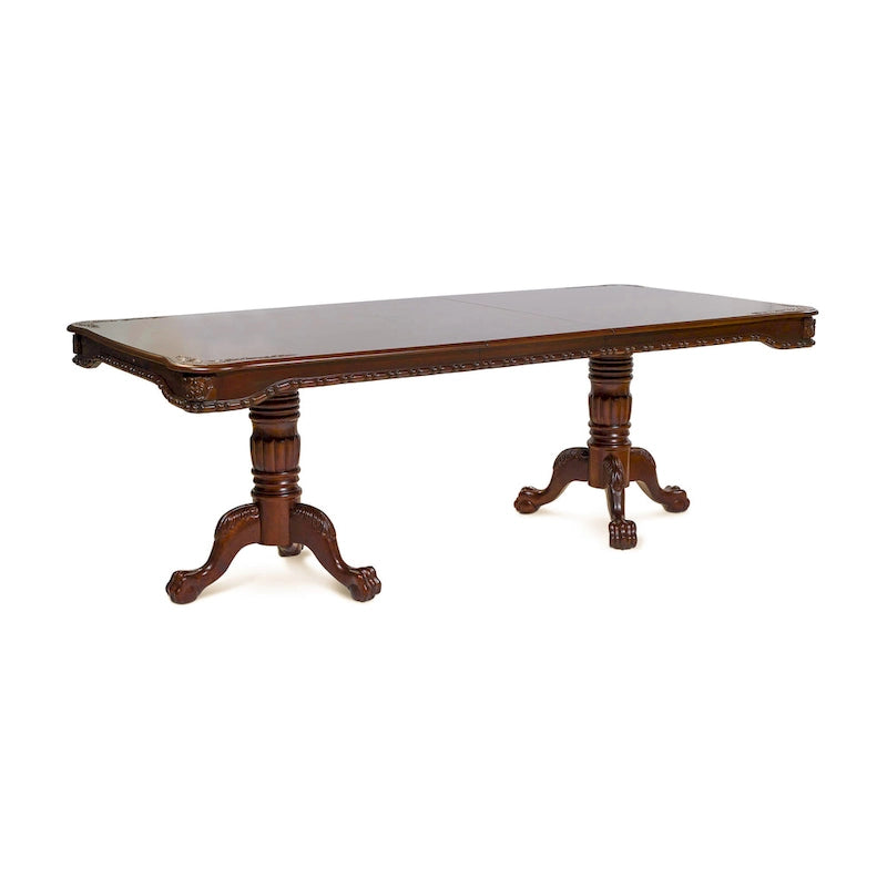 Ensemble de salle à manger Carpia 9 pièces en bois de cerisier marron traditionnel par Furniture of America
