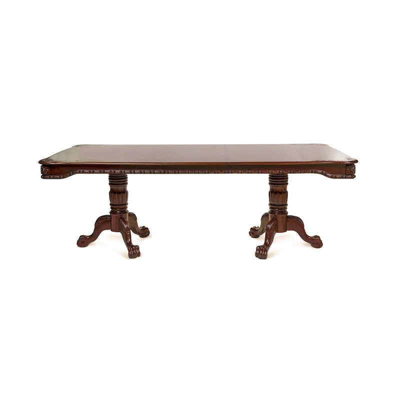 Ensemble de salle à manger Carpia 9 pièces en bois de cerisier marron traditionnel par Furniture of America