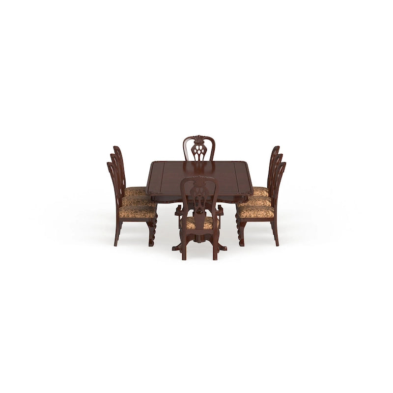 Ensemble de salle à manger Carpia 9 pièces en bois de cerisier marron traditionnel par Furniture of America