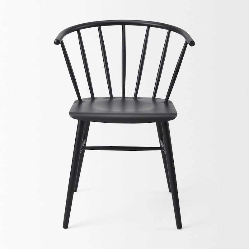 Chaise de salle à manger Colin en métal noir – 21,2 larg. x 21,2 prof. x 30,3 haut.