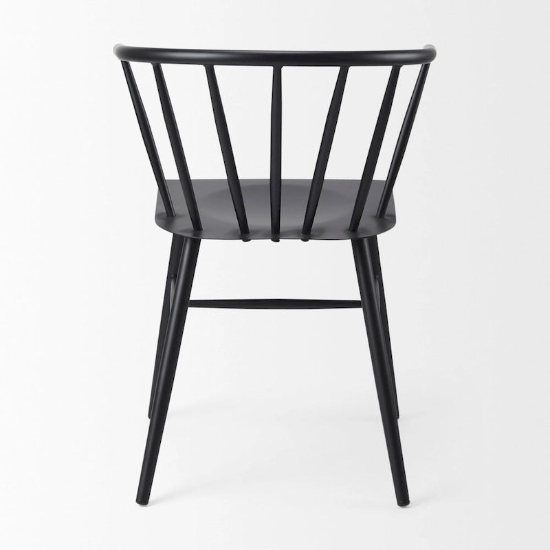 Chaise de salle à manger Colin en métal noir – 21,2 larg. x 21,2 prof. x 30,3 haut.