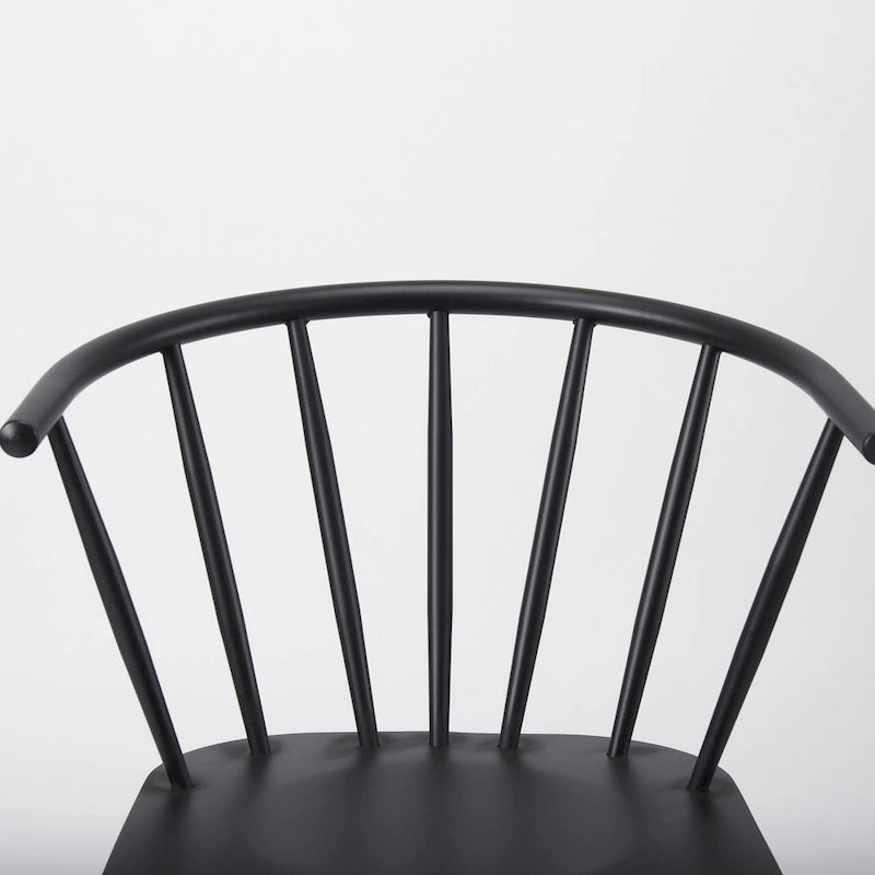 Chaise de salle à manger Colin en métal noir – 21,2 larg. x 21,2 prof. x 30,3 haut.
