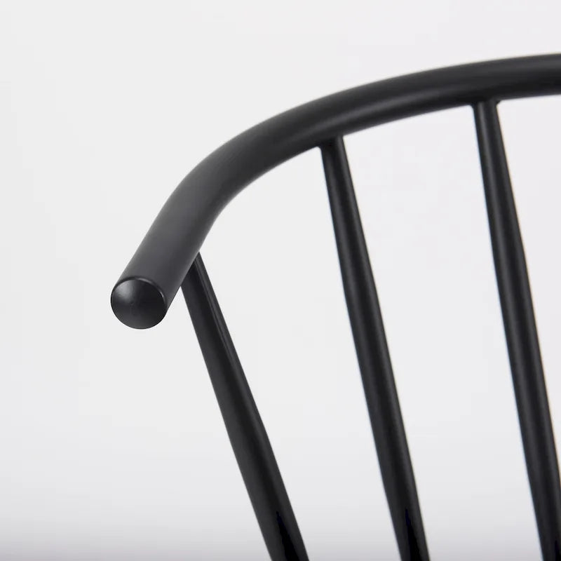 Chaise de salle à manger Colin en métal noir – 21,2 larg. x 21,2 prof. x 30,3 haut.
