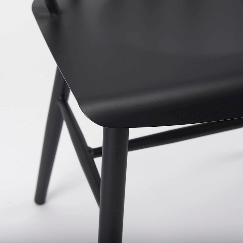 Chaise de salle à manger Colin en métal noir – 21,2 larg. x 21,2 prof. x 30,3 haut.
