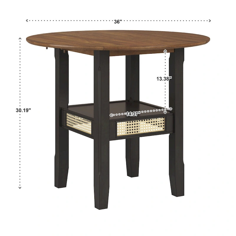 Table de salle à manger d'appoint Plaga Cane par iNSPIRE Q Classic - 36 pouces