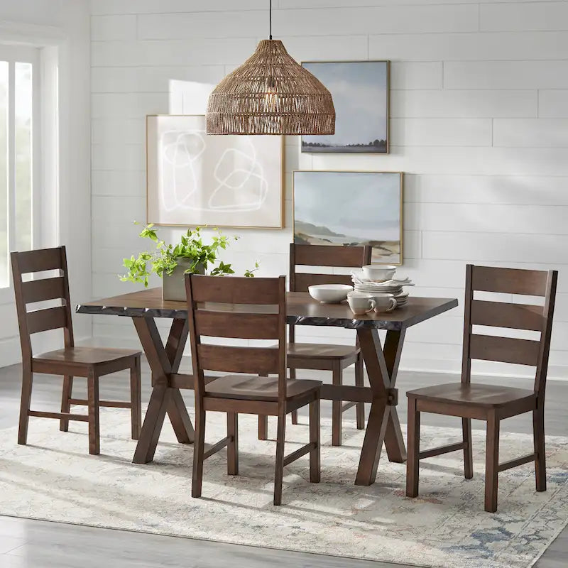 Chaises de salle à manger en bois massif Mandeville de Simple Living (lot de 2)