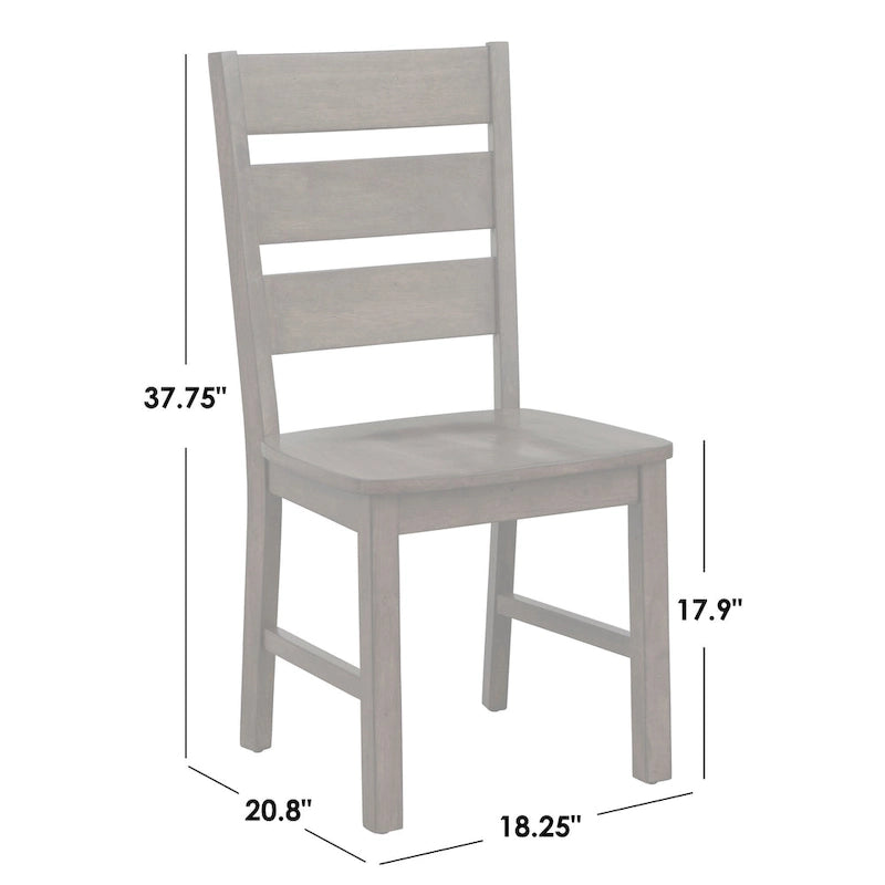 Chaises de salle à manger en bois massif Mandeville de Simple Living (lot de 2)