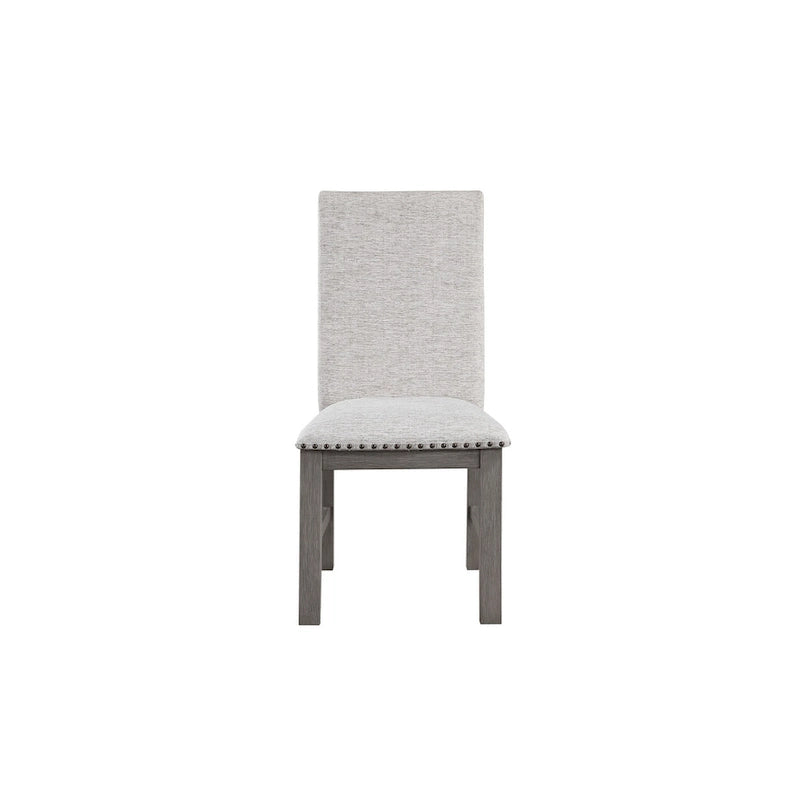 Ensemble de salle à manger Ferrara gris rustique moderne en tissu