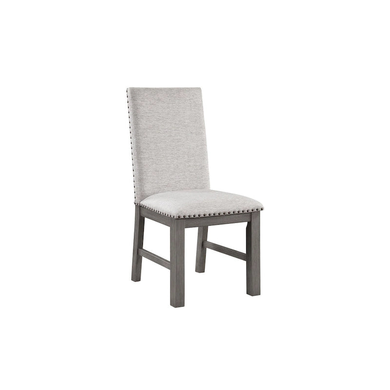 Ensemble de salle à manger Ferrara gris rustique moderne en tissu