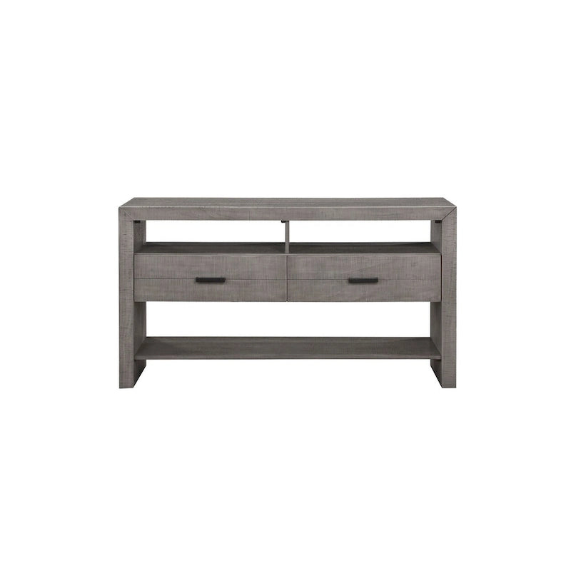 Ensemble de salle à manger Ferrara gris rustique moderne en tissu
