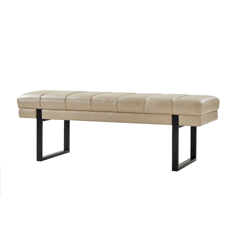 Banc capitonné Laurens Modern 52,5 po avec pieds en métal par HULALA HOME
