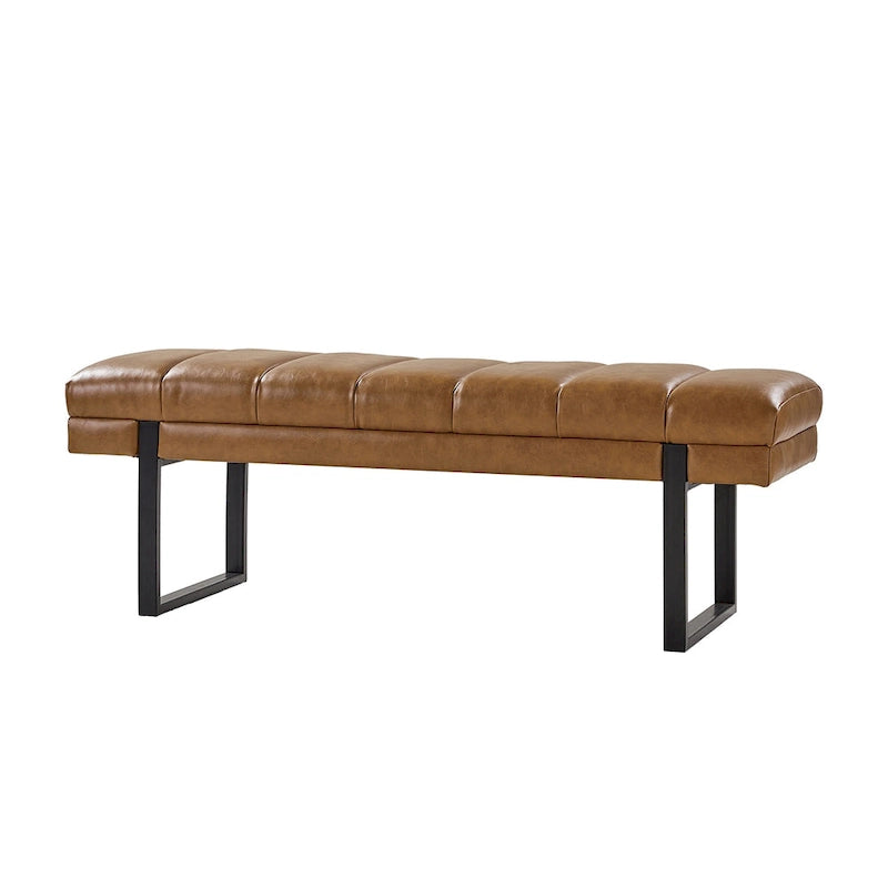 Banc capitonné Laurens Modern 52,5 po avec pieds en métal par HULALA HOME