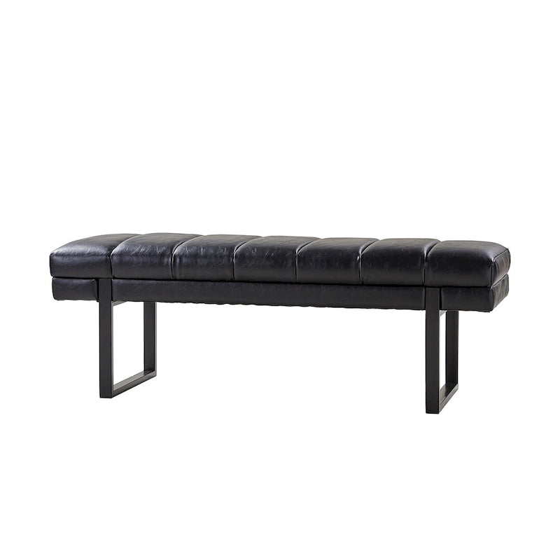 Banc capitonné Laurens Modern 52,5 po avec pieds en métal par HULALA HOME