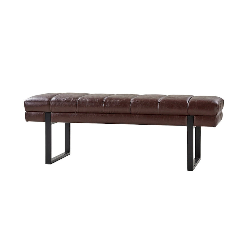 Banc capitonné Laurens Modern 52,5 po avec pieds en métal par HULALA HOME