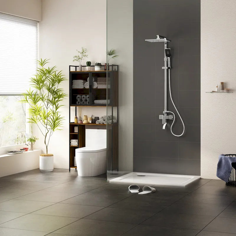 Étagère de rangement au-dessus des toilettes, Organiseur au-dessus des toilettes, Salle de bain