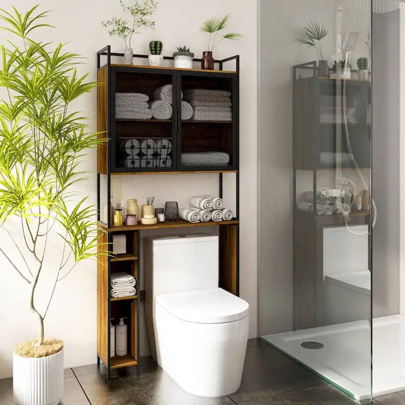 Étagère de rangement au-dessus des toilettes, Organiseur au-dessus des toilettes, Salle de bain