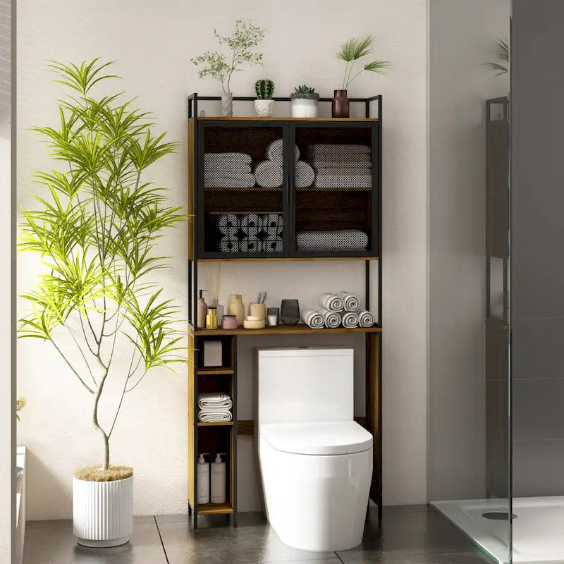 Étagère de rangement au-dessus des toilettes, Organiseur au-dessus des toilettes, Salle de bain