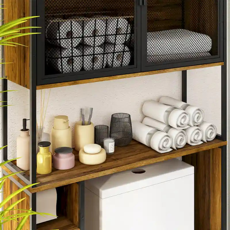Étagère de rangement au-dessus des toilettes, Organiseur au-dessus des toilettes, Salle de bain