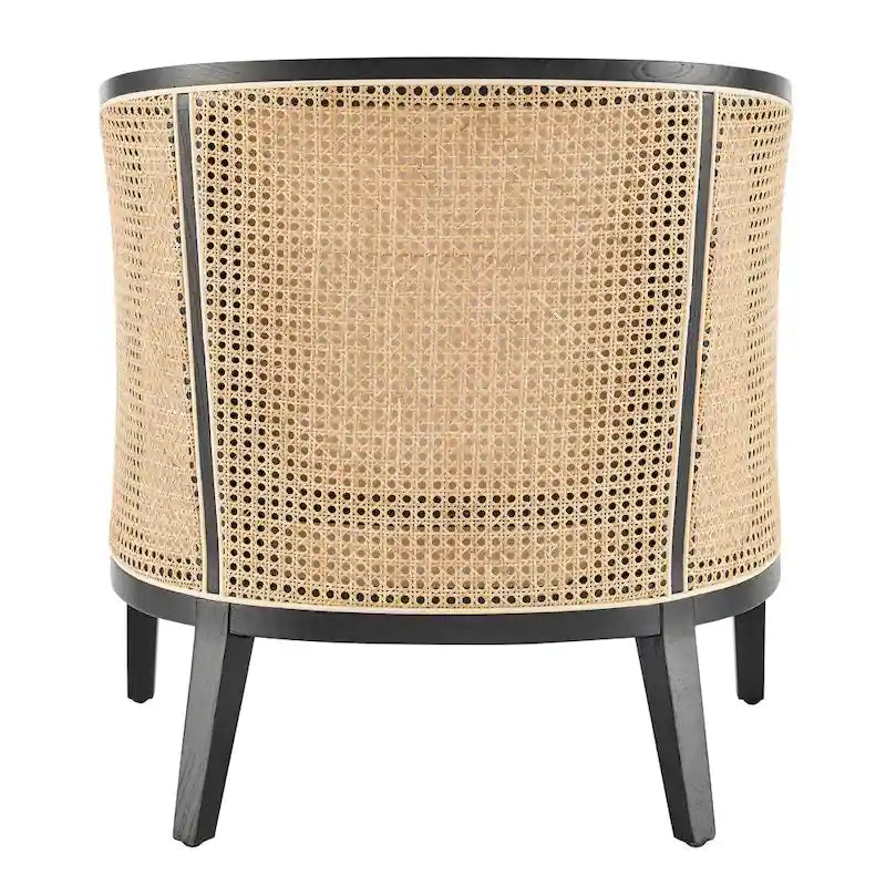 Fauteuil d'appoint en lin et rotin Tillman