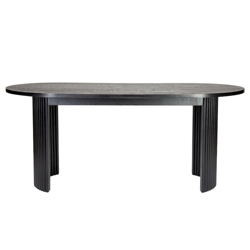 Table à manger ovale en bois massif