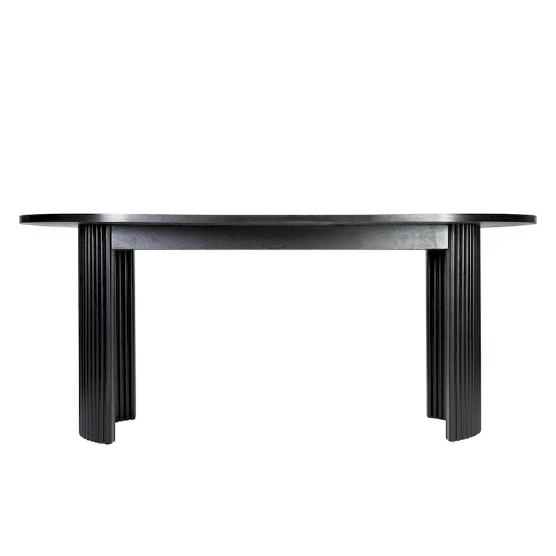 Table à manger ovale en bois massif