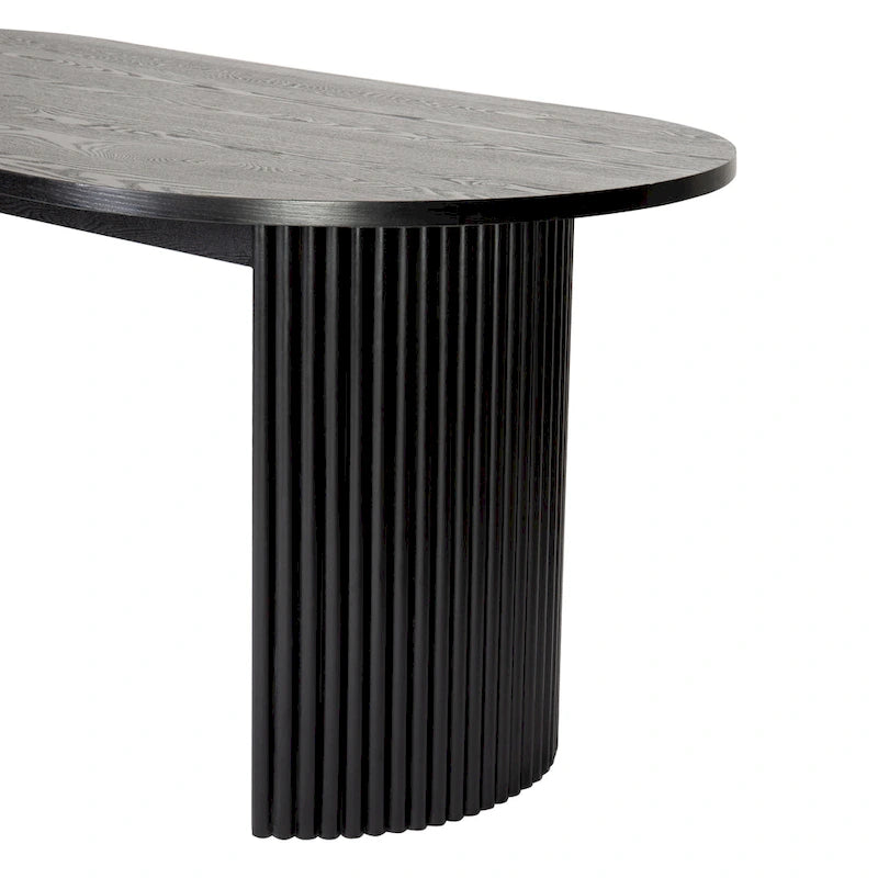 Table à manger ovale en bois massif