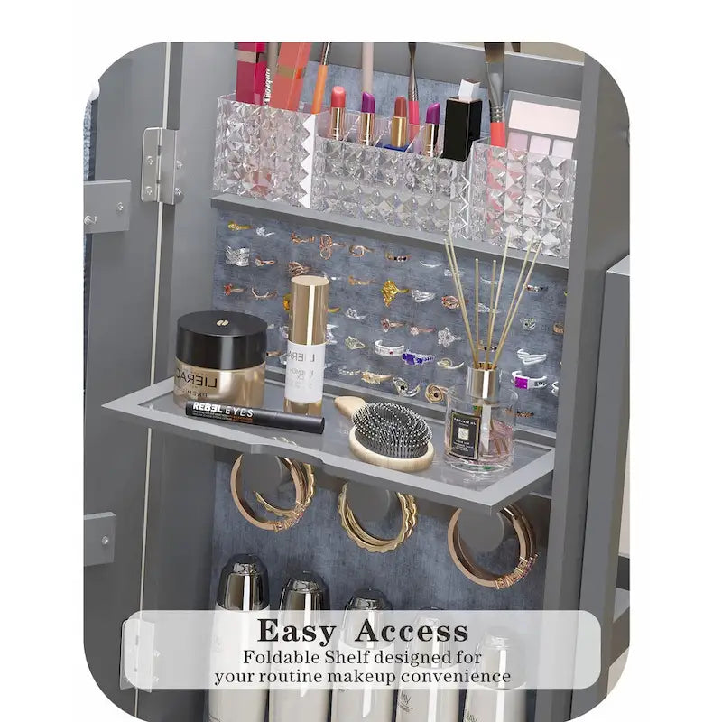 Armoire à bijoux avec miroir pleine longueur