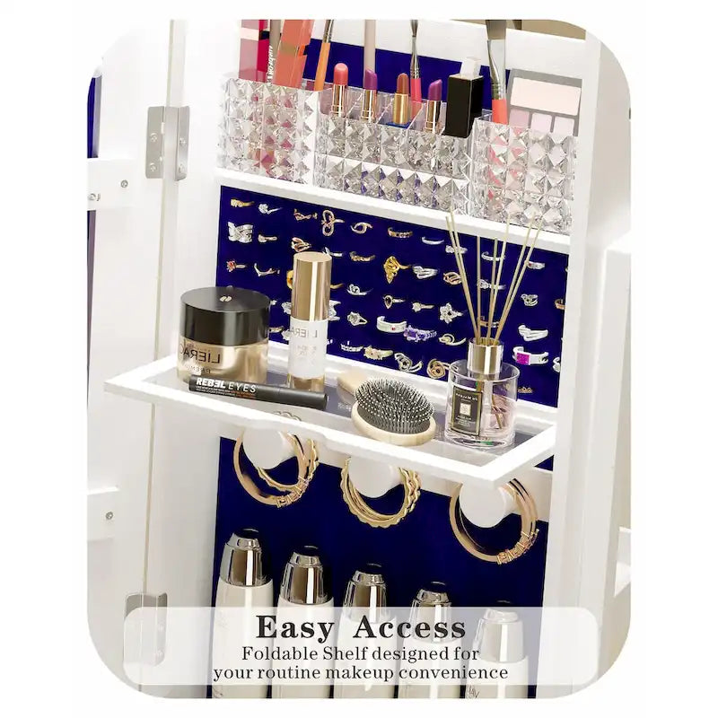 Armoire à bijoux avec miroir pleine longueur