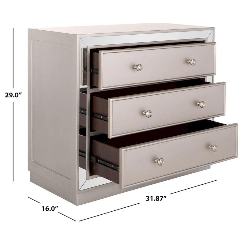 Commode 3 tiroirs miroir Amey SAFAVIEH