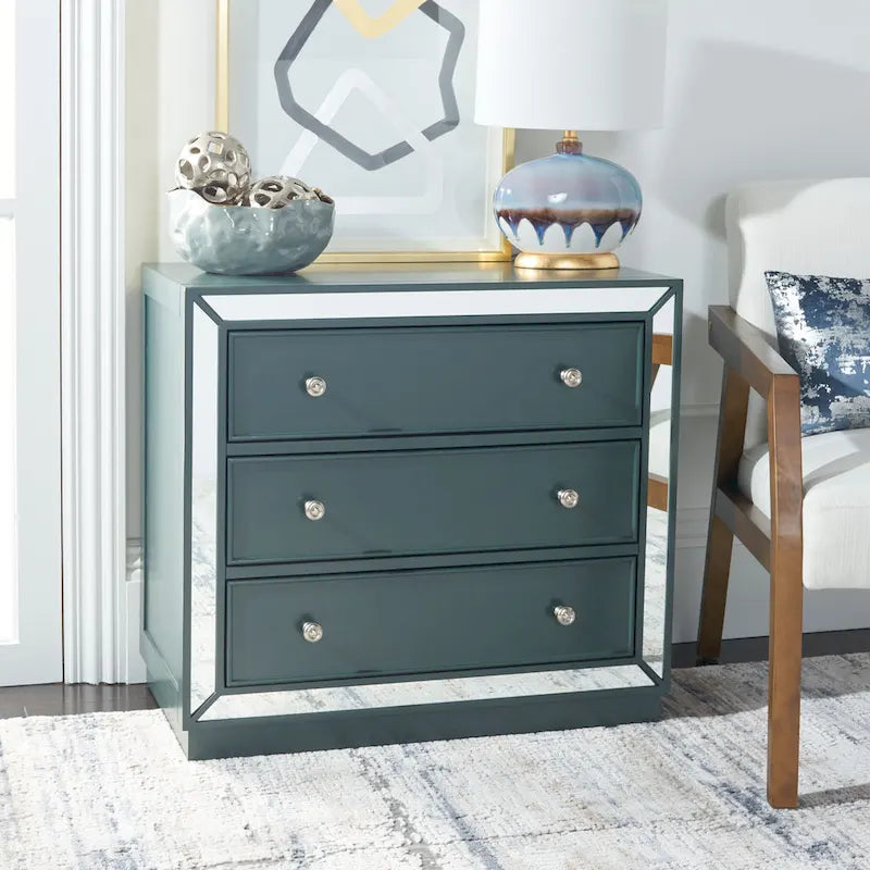 Commode 3 tiroirs miroir Amey SAFAVIEH