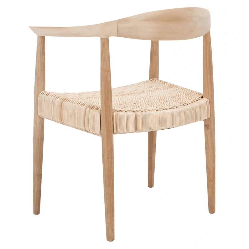 SAFAVIEH Chaise d'appoint Wilda en rotin cordé - 24,8 L x 18,9 P x 30,7 H - 25 L x 19 P x 31 H