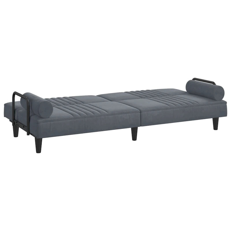 vidaXL Canapé-lit avec accoudoirs Canapé inclinable Causeuse Pliante Lit de repos Velours - 205 x 89 x 70 cm