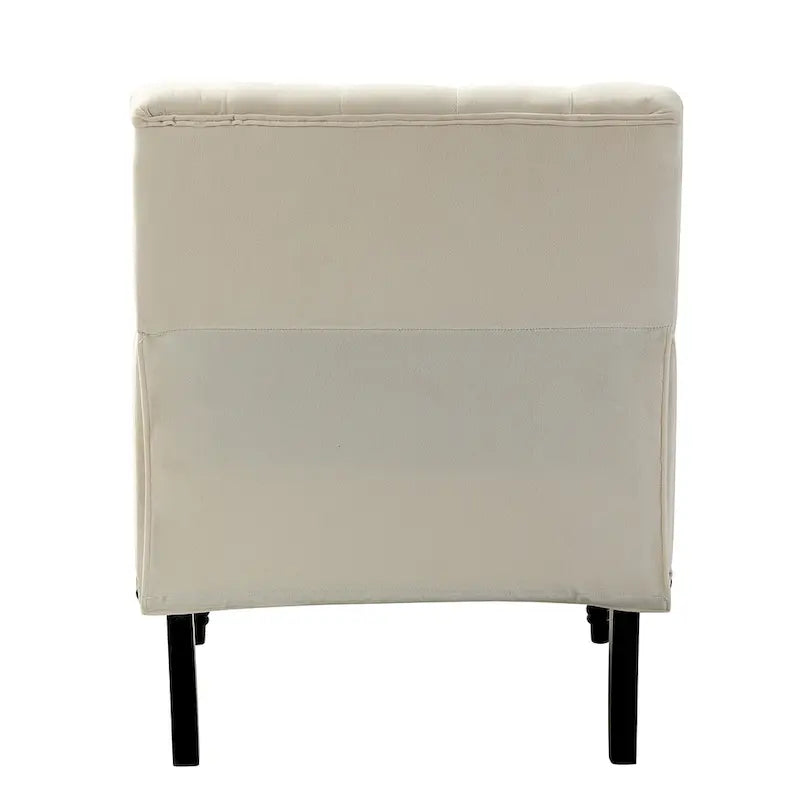 Fauteuil club capitonné Geltrude de HULALA HOME, de style transitionnel, avec pieds tournés en bois