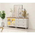 Meuble Buffet de Cuisine avec Rangement, Desserte et Vaisselier 2 en 1 - 173 cm