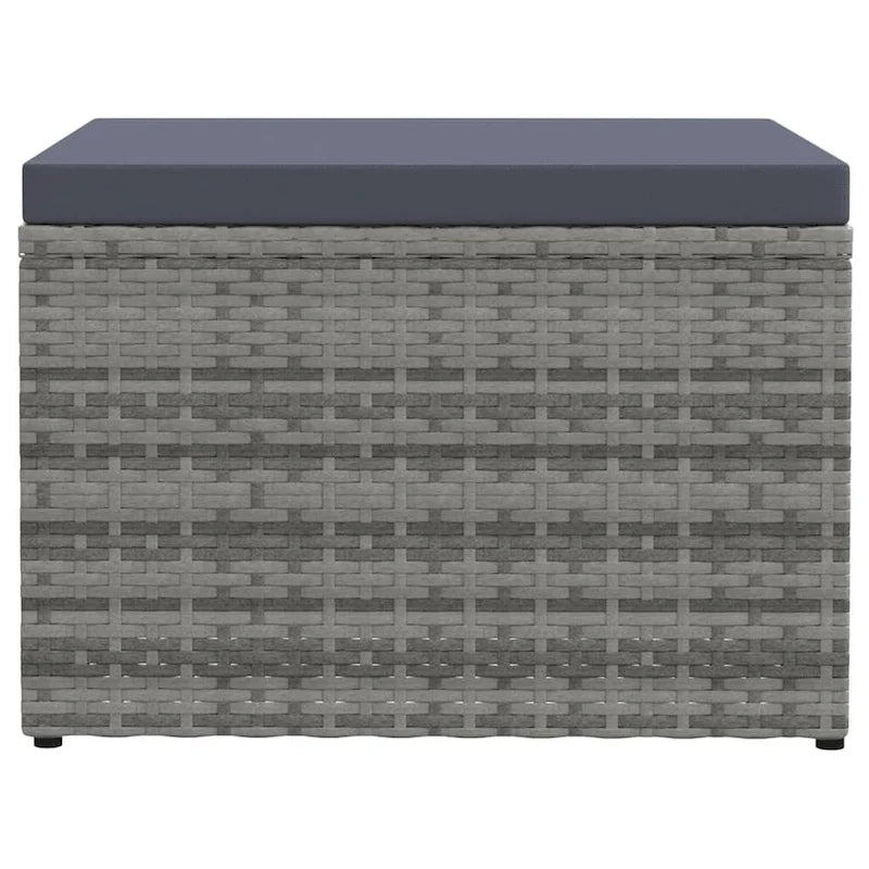 vidaXL Pouf extérieur pour jardin, bord de piscine, en polyrotin