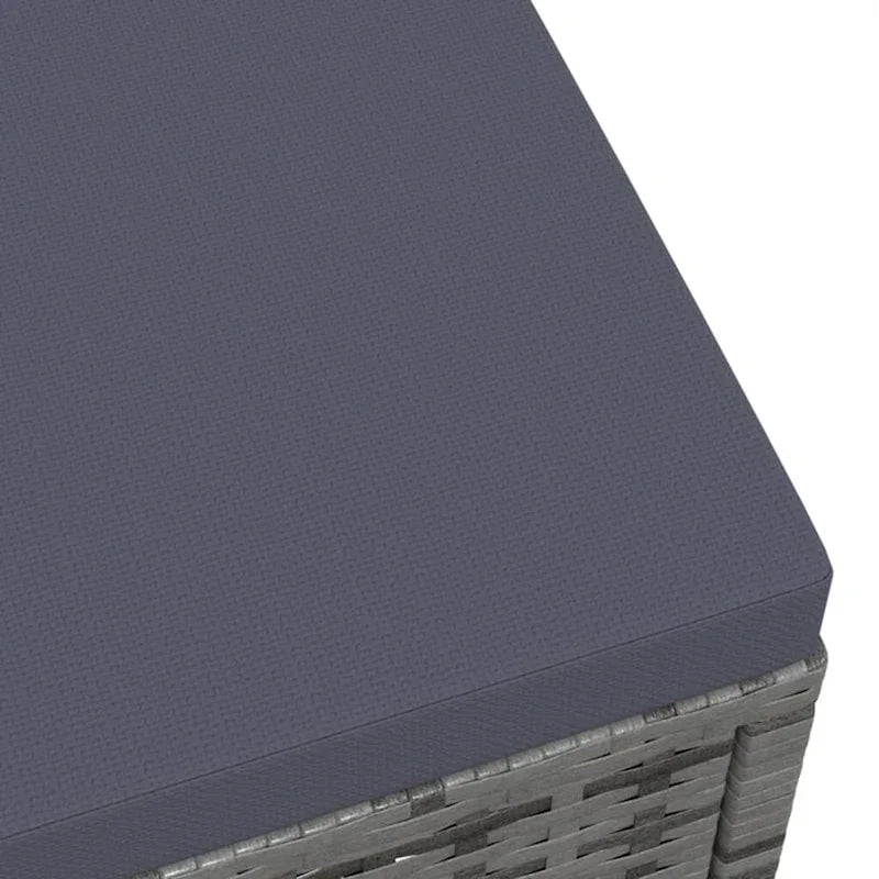 vidaXL Pouf extérieur pour jardin, bord de piscine, en polyrotin