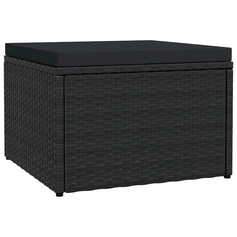 vidaXL Pouf extérieur pour jardin, bord de piscine, en polyrotin