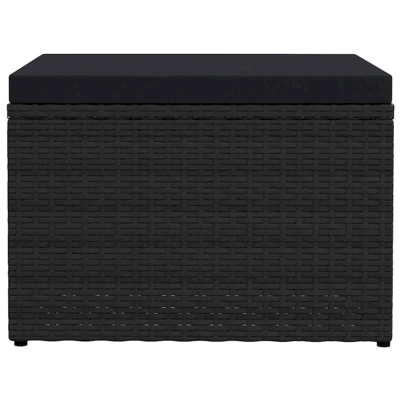 vidaXL Pouf extérieur pour jardin, bord de piscine, en polyrotin