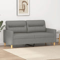 vidaXL 2-Seater Sofa Dark Gray 55.1 Fabric - 62.2 x 30.3 x 31.5