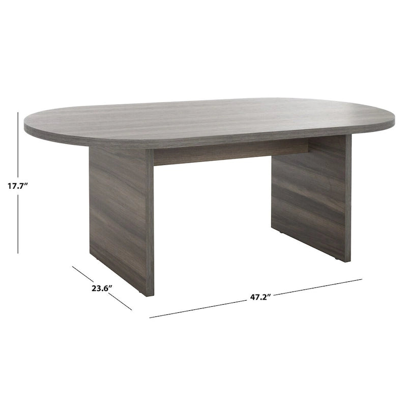Table basse ovale moderne Gulzada de SAFAVIEH - 47 po L x 24 po P x 18 po H - 47Lx24Px18H