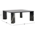 SAFAVIEH Couture Elseline Table basse carrée en marbre - 40 po L x 40 po P x 15 po H - 40Lx40Px15H