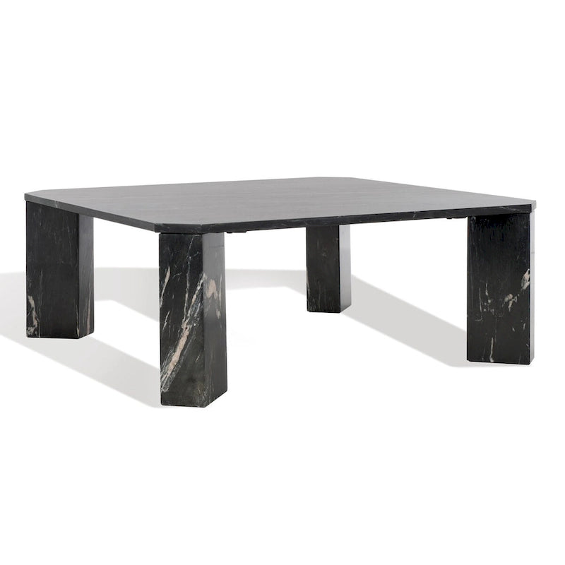 SAFAVIEH Couture Elseline Table basse carrée en marbre - 40 po L x 40 po P x 15 po H - 40Lx40Px15H