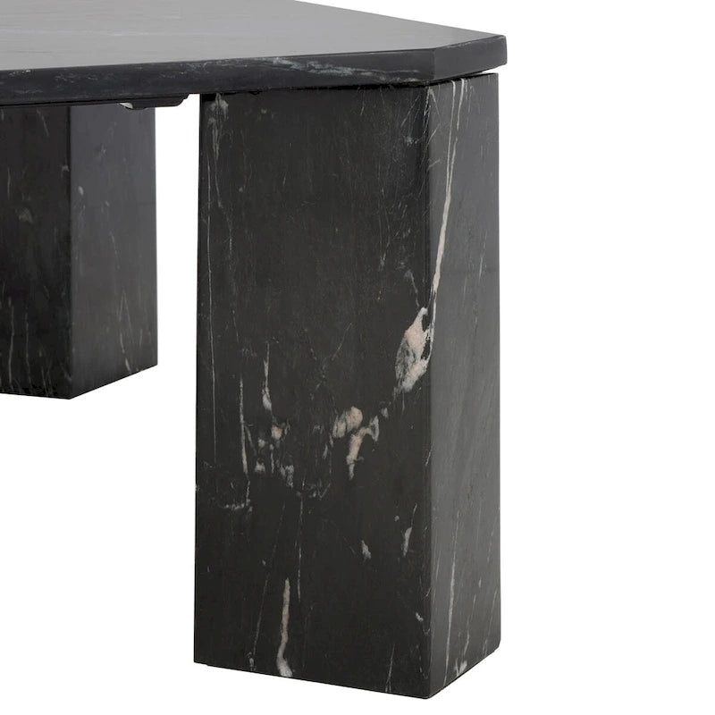 SAFAVIEH Couture Elseline Table basse carrée en marbre - 40 po L x 40 po P x 15 po H - 40Lx40Px15H