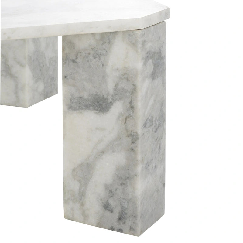 SAFAVIEH Couture Elseline Table basse carrée en marbre - 40 po L x 40 po P x 15 po H - 40Lx40Px15H