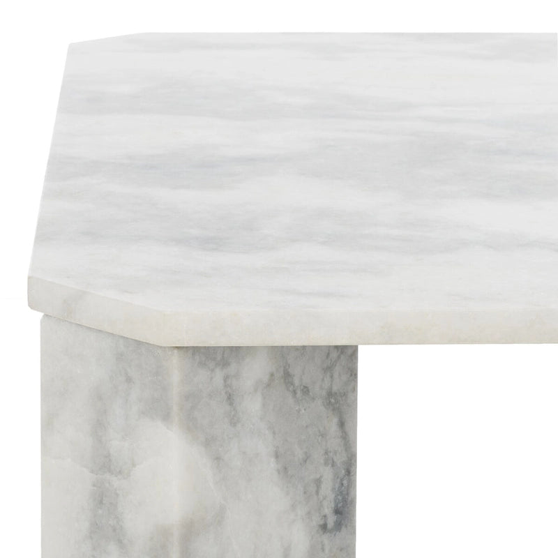 SAFAVIEH Couture Elseline Table basse carrée en marbre - 40 po L x 40 po P x 15 po H - 40Lx40Px15H
