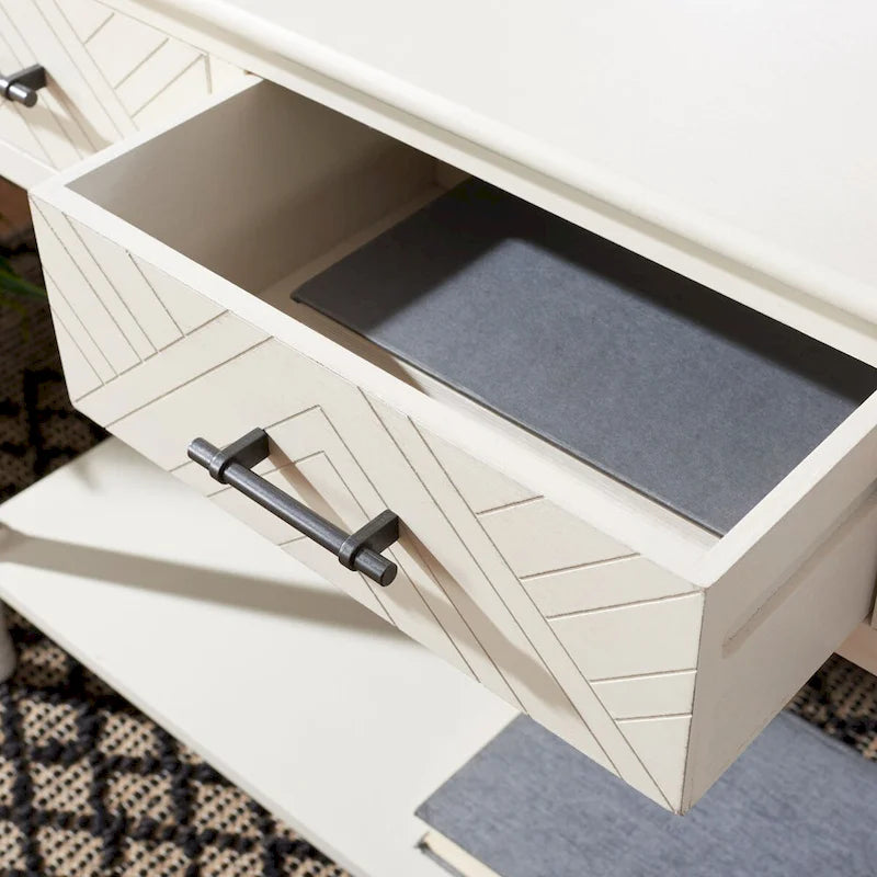 SAFAVIEH Jeanie, Console à 3 tiroirs et étagère inférieure - 47,3 L x 13 P x 29,5 H - 47Wx13Px30H