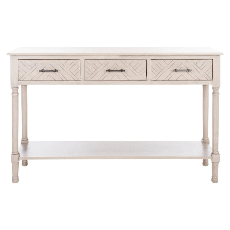 SAFAVIEH Jeanie, Console à 3 tiroirs et étagère inférieure - 47,3 L x 13 P x 29,5 H - 47Wx13Px30H