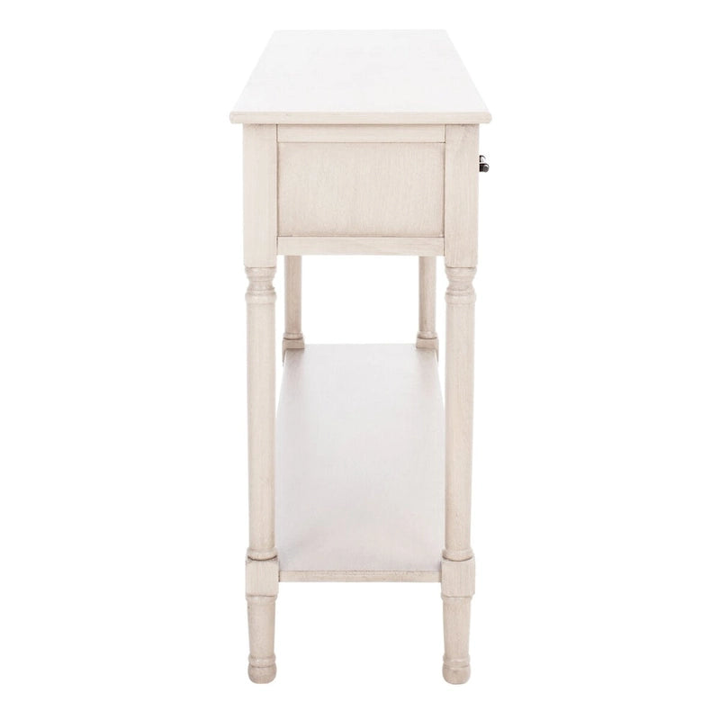 SAFAVIEH Jeanie, Console à 3 tiroirs et étagère inférieure - 47,3 L x 13 P x 29,5 H - 47Wx13Px30H