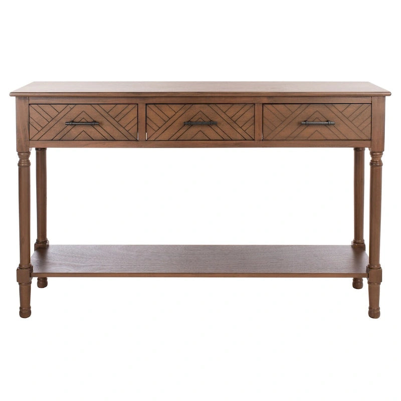 SAFAVIEH Jeanie, Console à 3 tiroirs et étagère inférieure - 47,3 L x 13 P x 29,5 H - 47Wx13Px30H